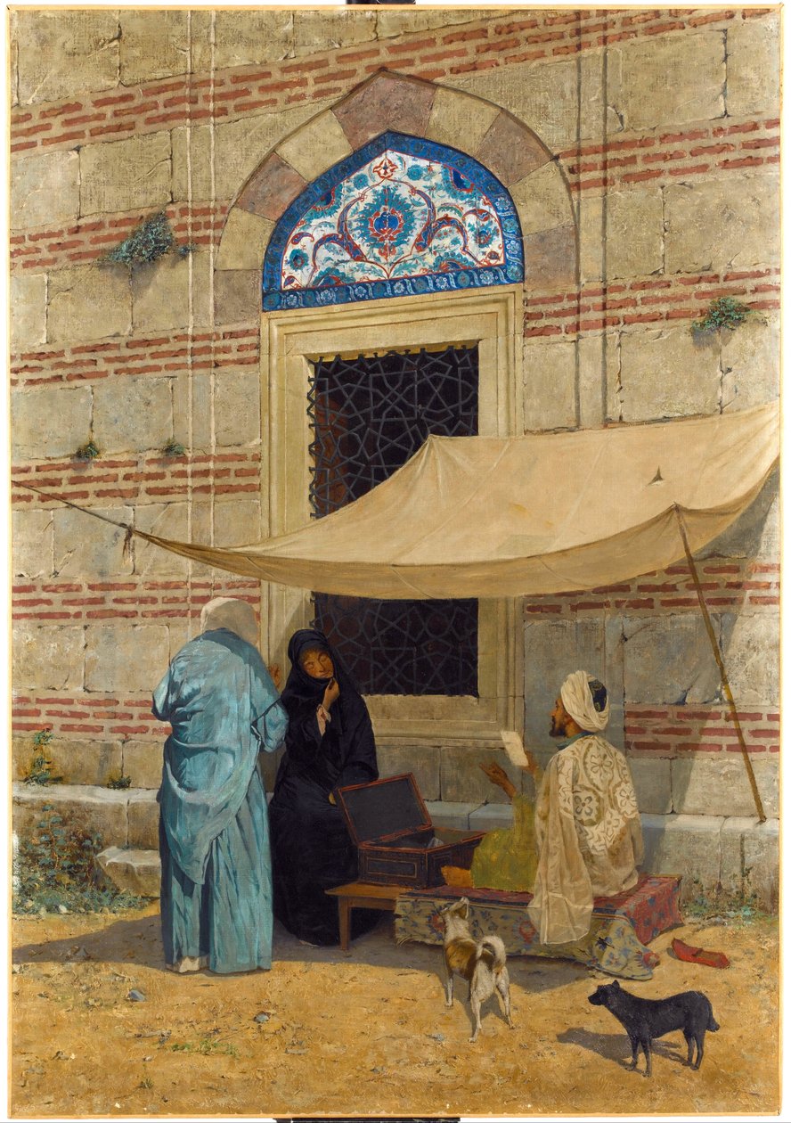 Offentlig skribent - Målning av Osman Hamdi Bey (1842-1910) - 1910 - Olja på duk - 110x77 - Sakip Sabanci Museum, Istanbul av Osman Hamdi Bey