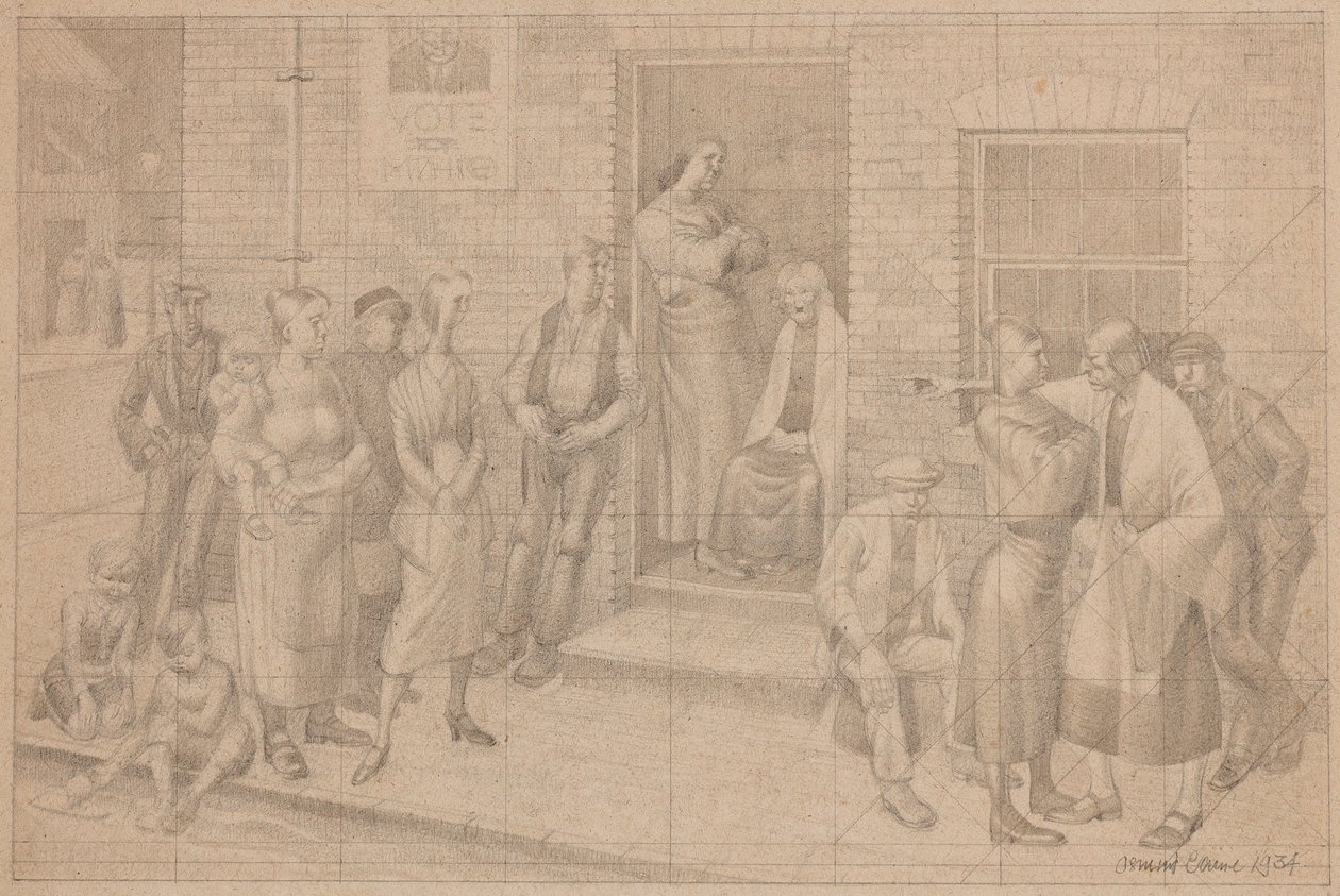 "Rösta på...", Street Altercation, Birmingham av Osmund Caine