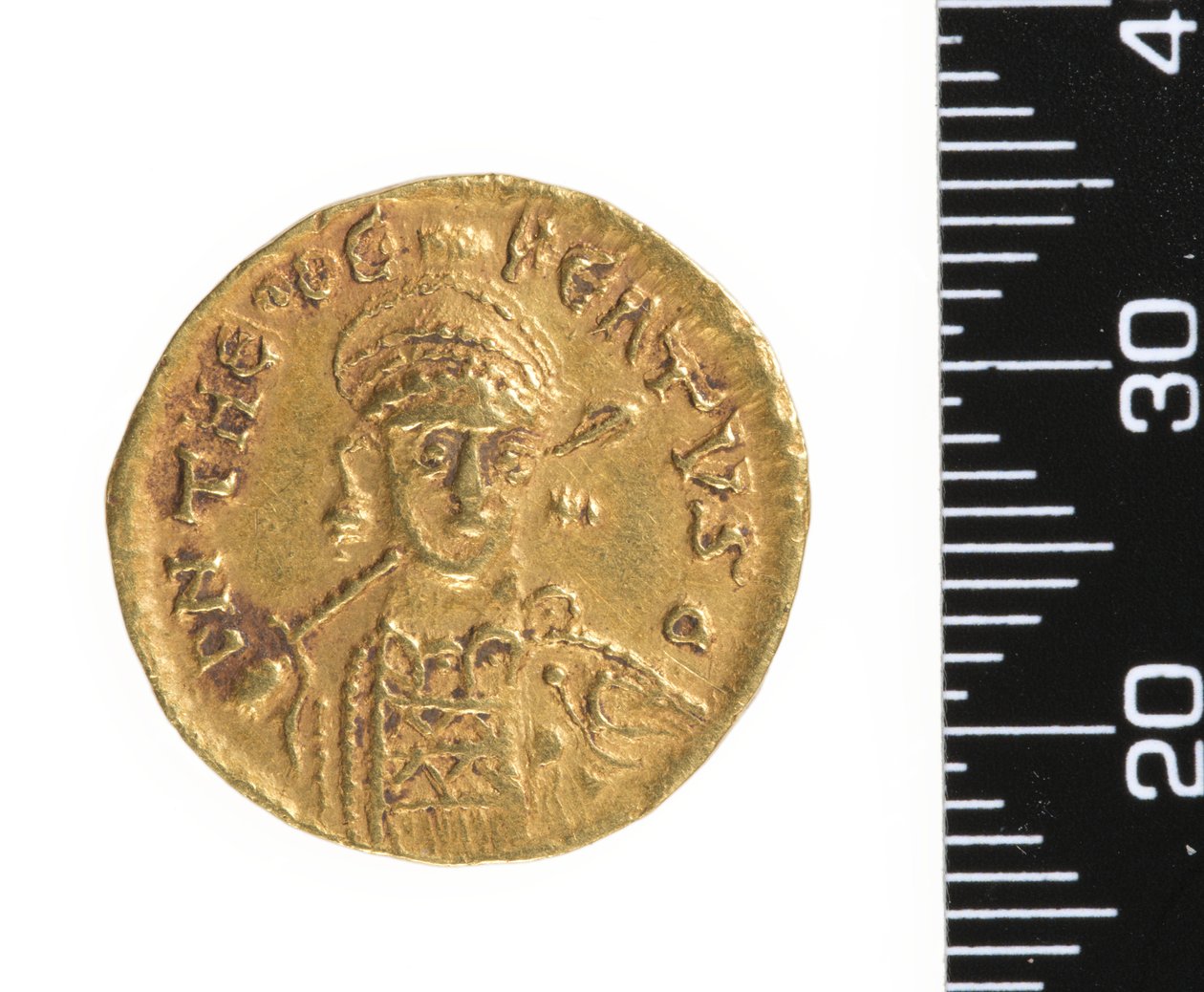 Mynt (framsidan) c.534-548 (guld) av Ostrogothic Ostrogothic