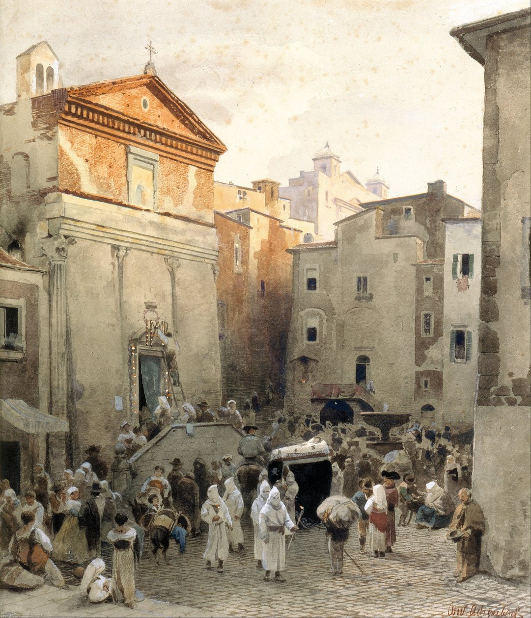 Begravning i Palestrina av Oswald Achenbach