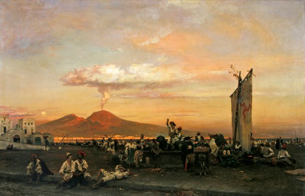 Kajen i Neapel, 1859 av Oswald Achenbach
