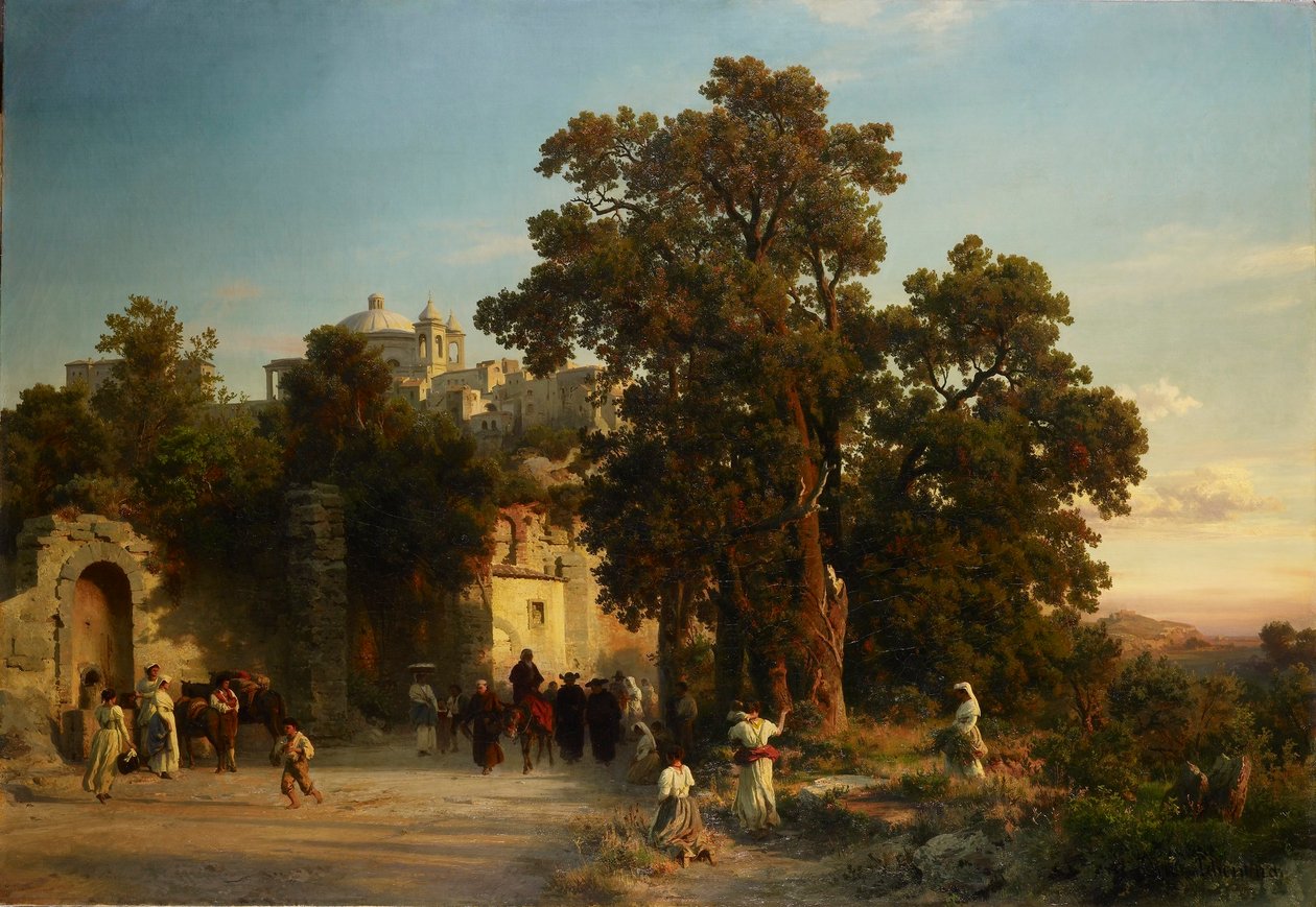 Kväll av Oswald Achenbach