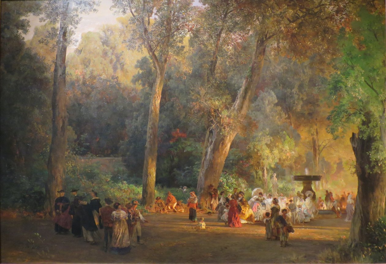 I parken vid Villa Torlonia av Oswald Achenbach