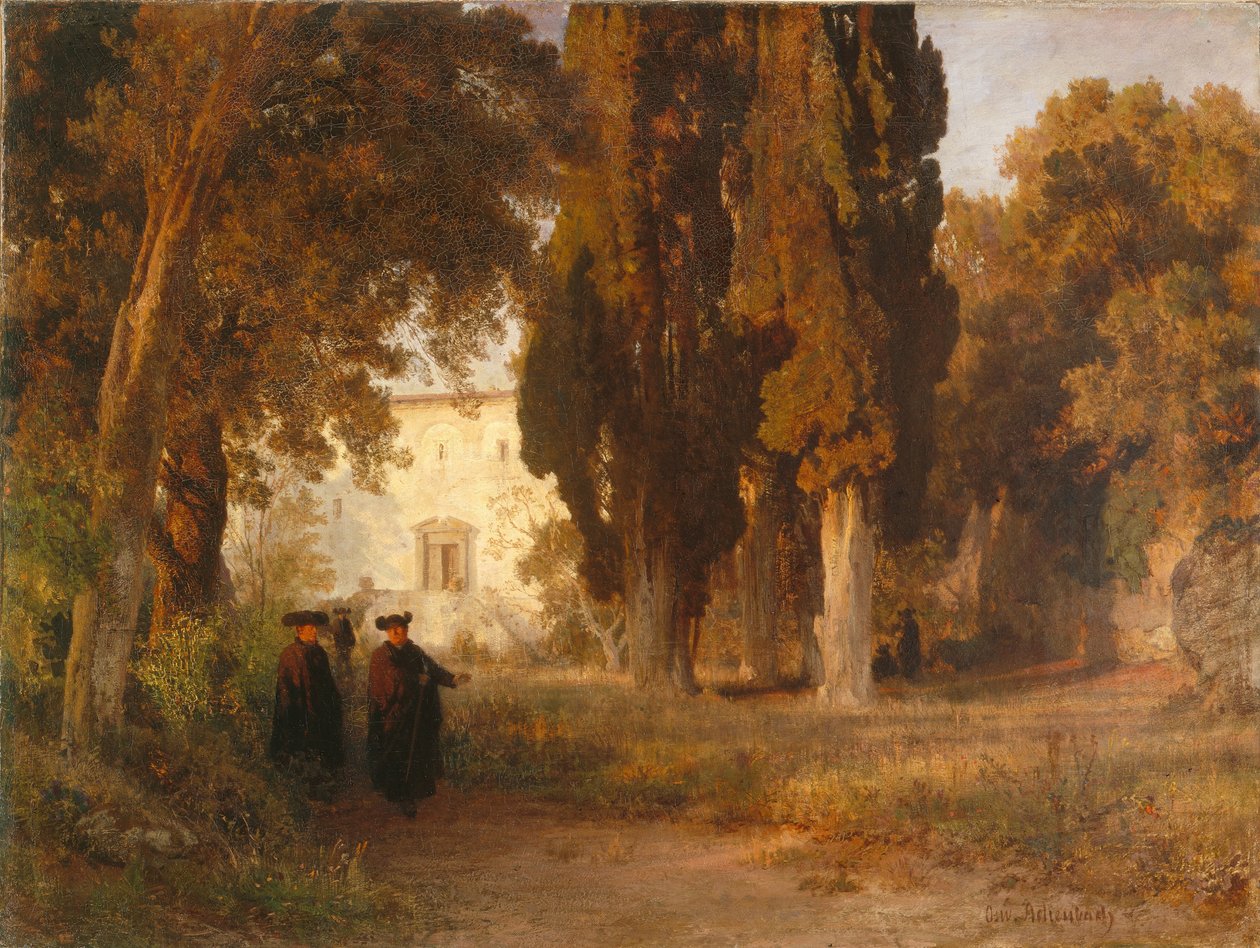 Klosterträdgården, efter 1857 av Oswald Achenbach
