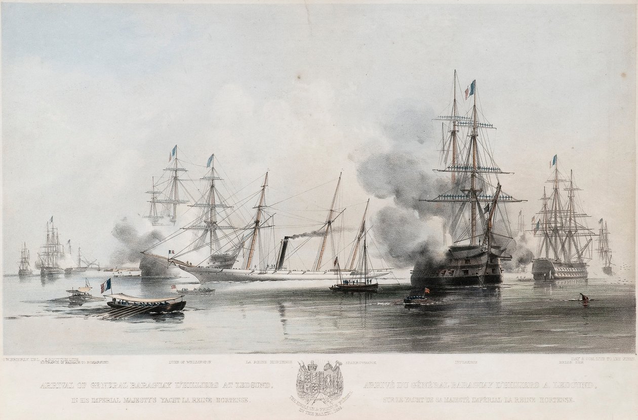 General Baraguay DHilliers ankomst till Grengam, 1854 av Oswald Walters Brierly