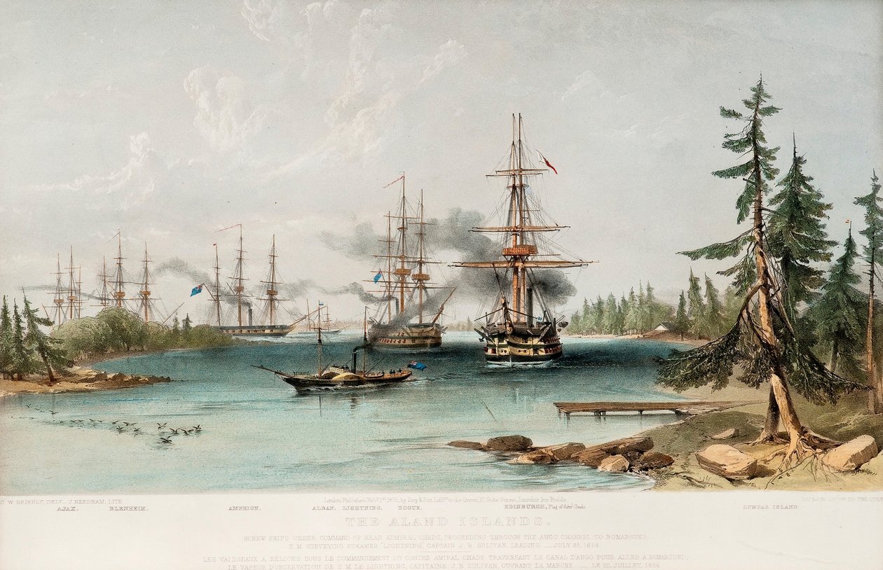 Ålandsöarna den 22 juli 1854, 1855 av Oswald Walters Brierly