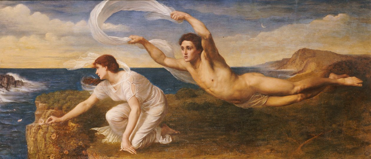 Boreas och Orithyia, ca 1879 (olja på duk) av Oswald von Glehn