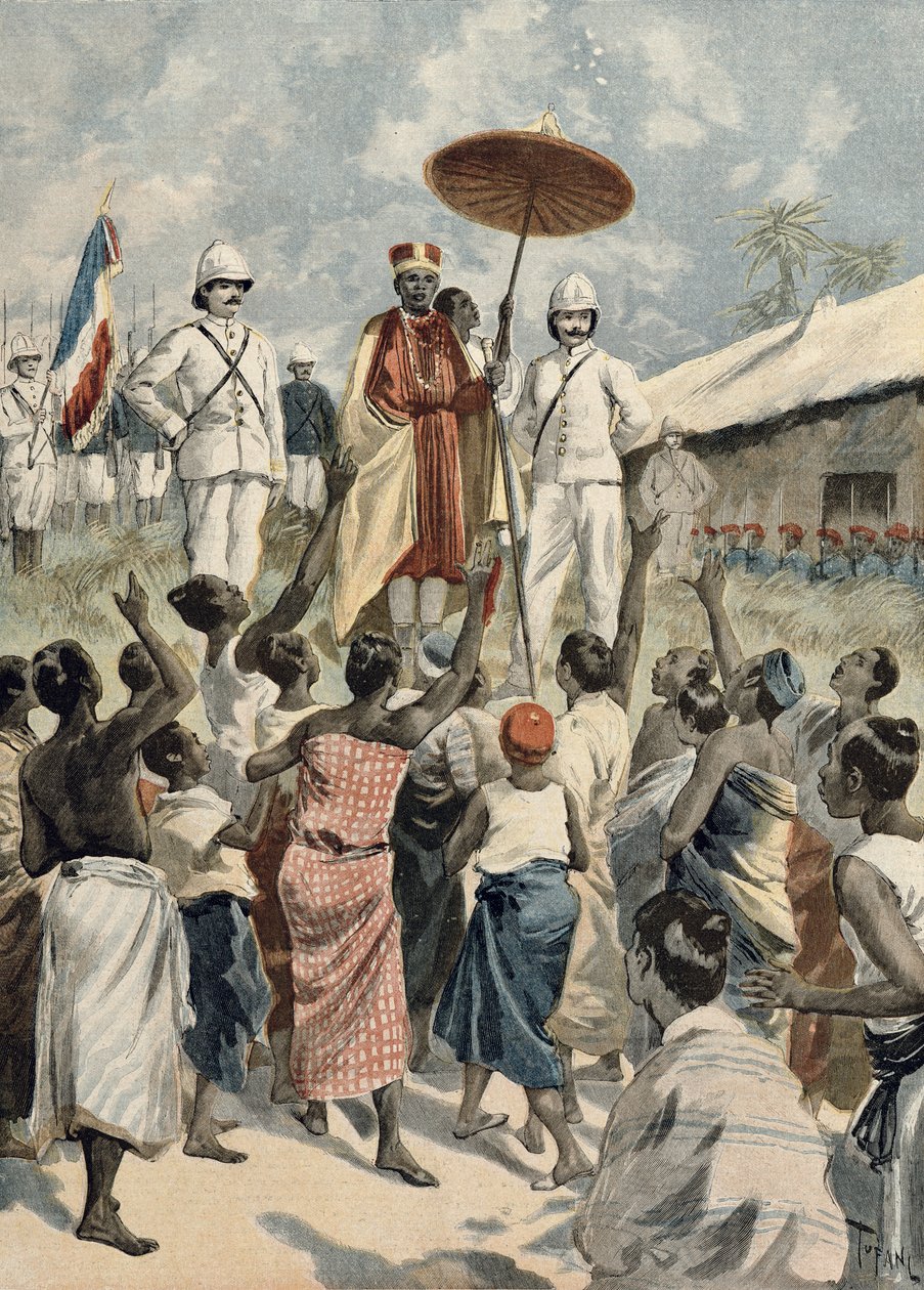 Proklamationen av den nye kungen av Dahomey, från 