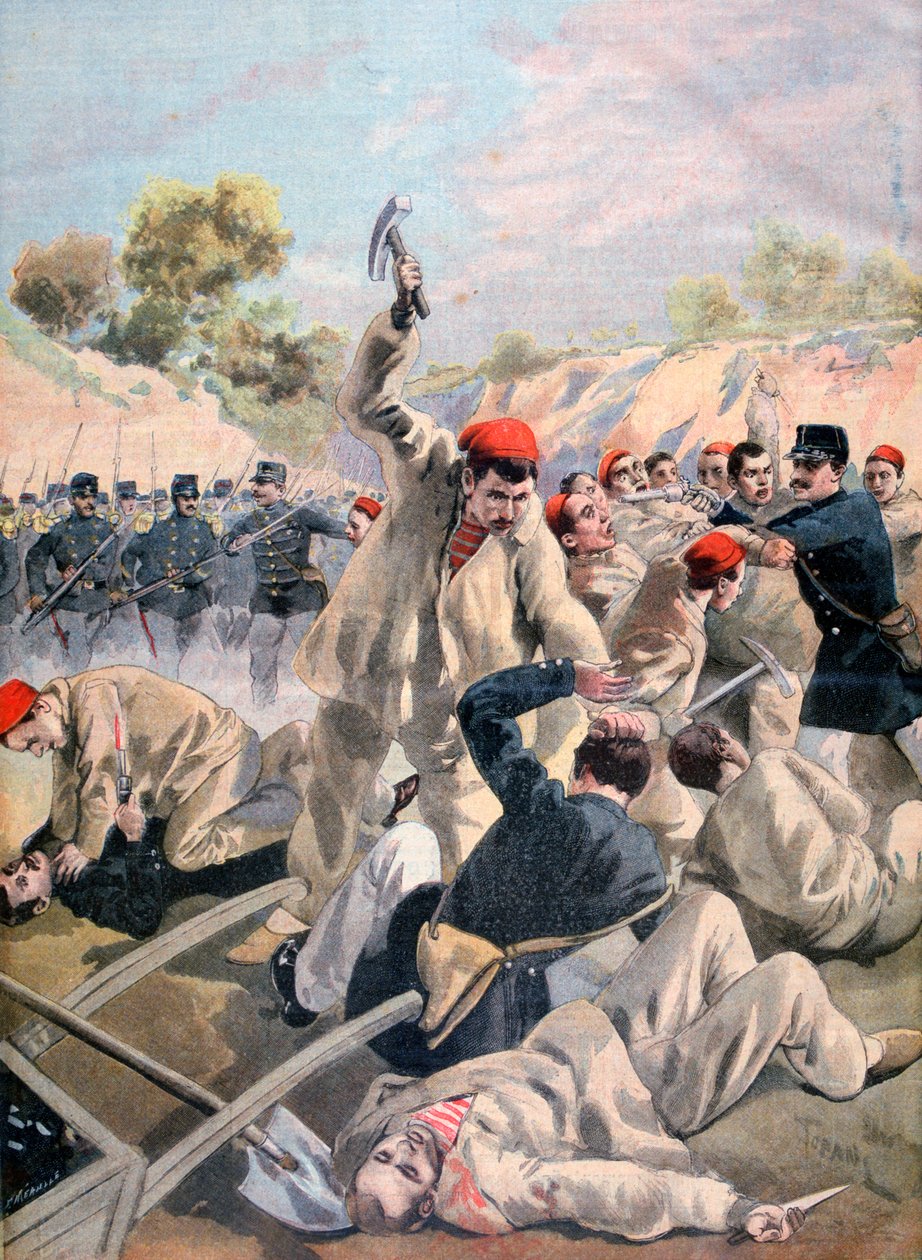 En revolt av franska anarkister i Guyana, 1894 av Oswaldo Tofani