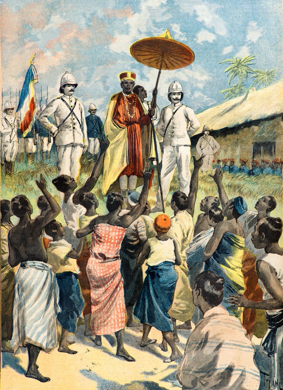 Akklamation av den nye kungen av Dahomey av Oswaldo Tofani