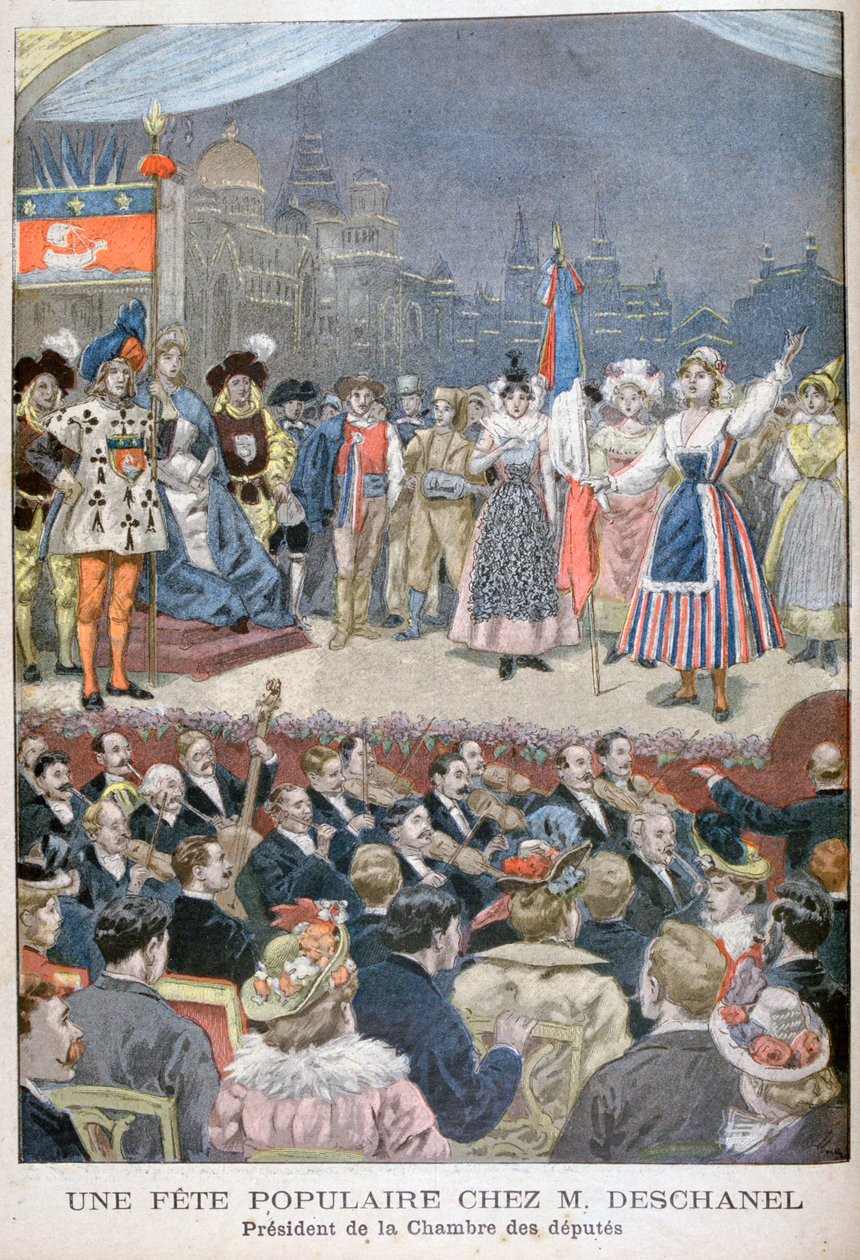 Festlighet populär bland Paul Deschanel, Frankrikes president, 1900. av Oswaldo Tofani