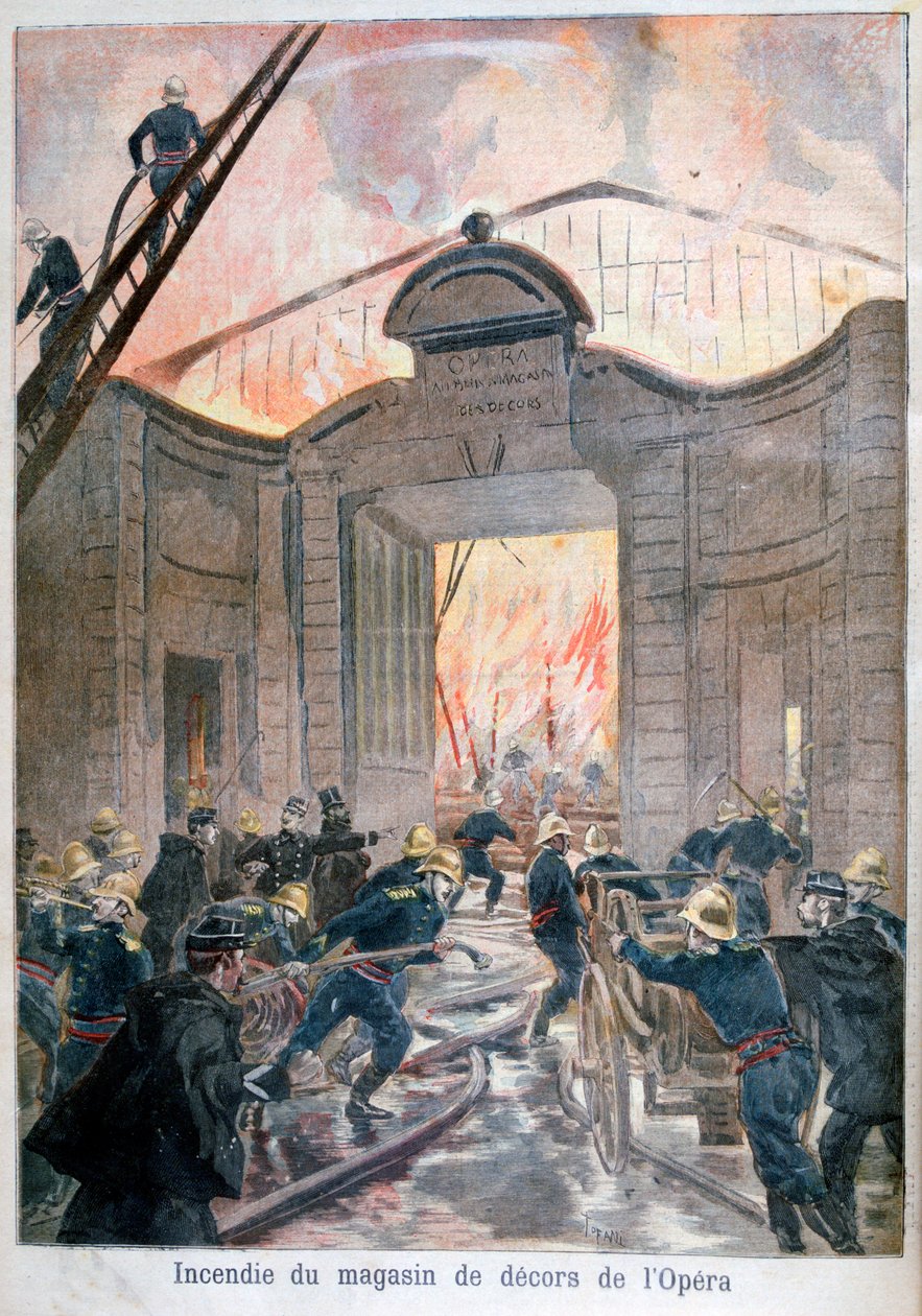 Brand på Operan, Paris, 1894 av Oswaldo Tofani