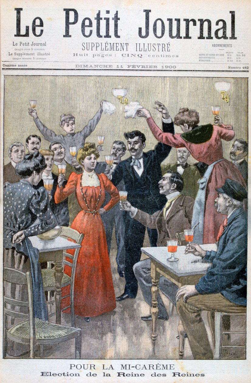 Mitt på fastan, val av drottningens drottning, 1900 av Oswaldo Tofani