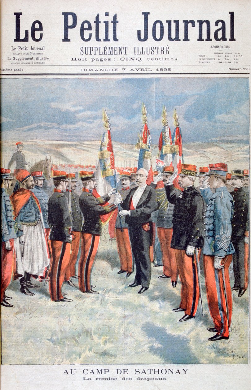 Presentation av färgerna, Sathonay-Camp, 1895 av Oswaldo Tofani