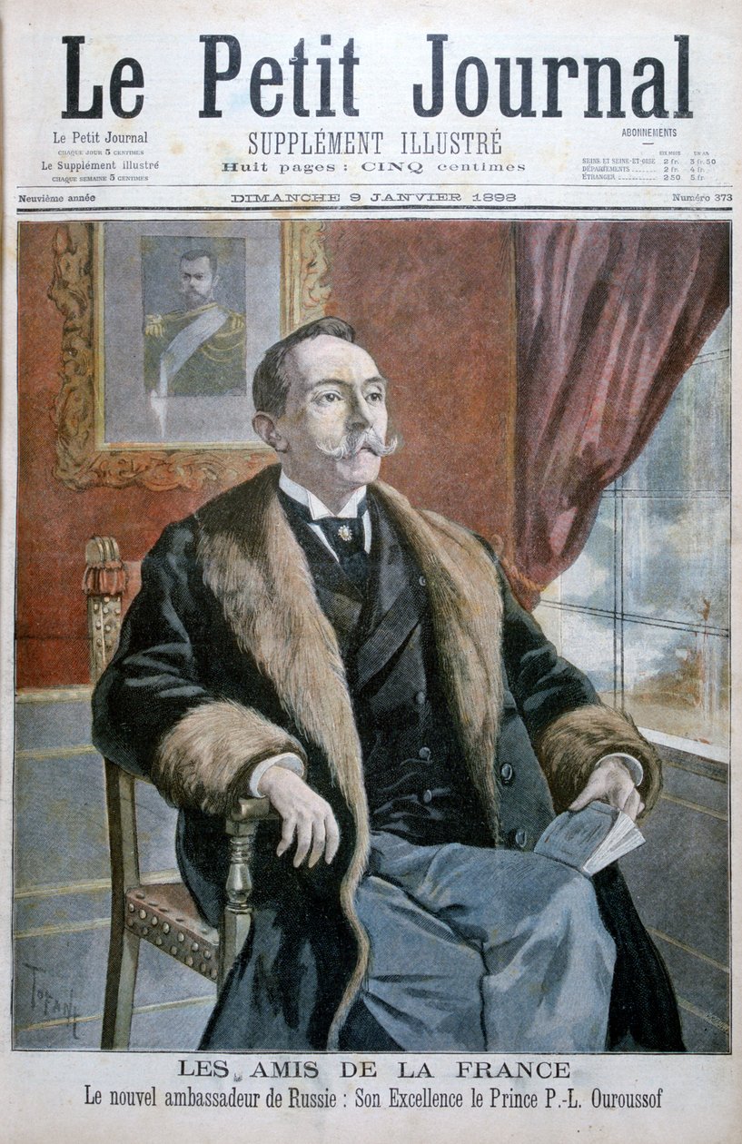 Prins PL Ouroussof, Rysslands nya ambassadör, 1898 av Oswaldo Tofani