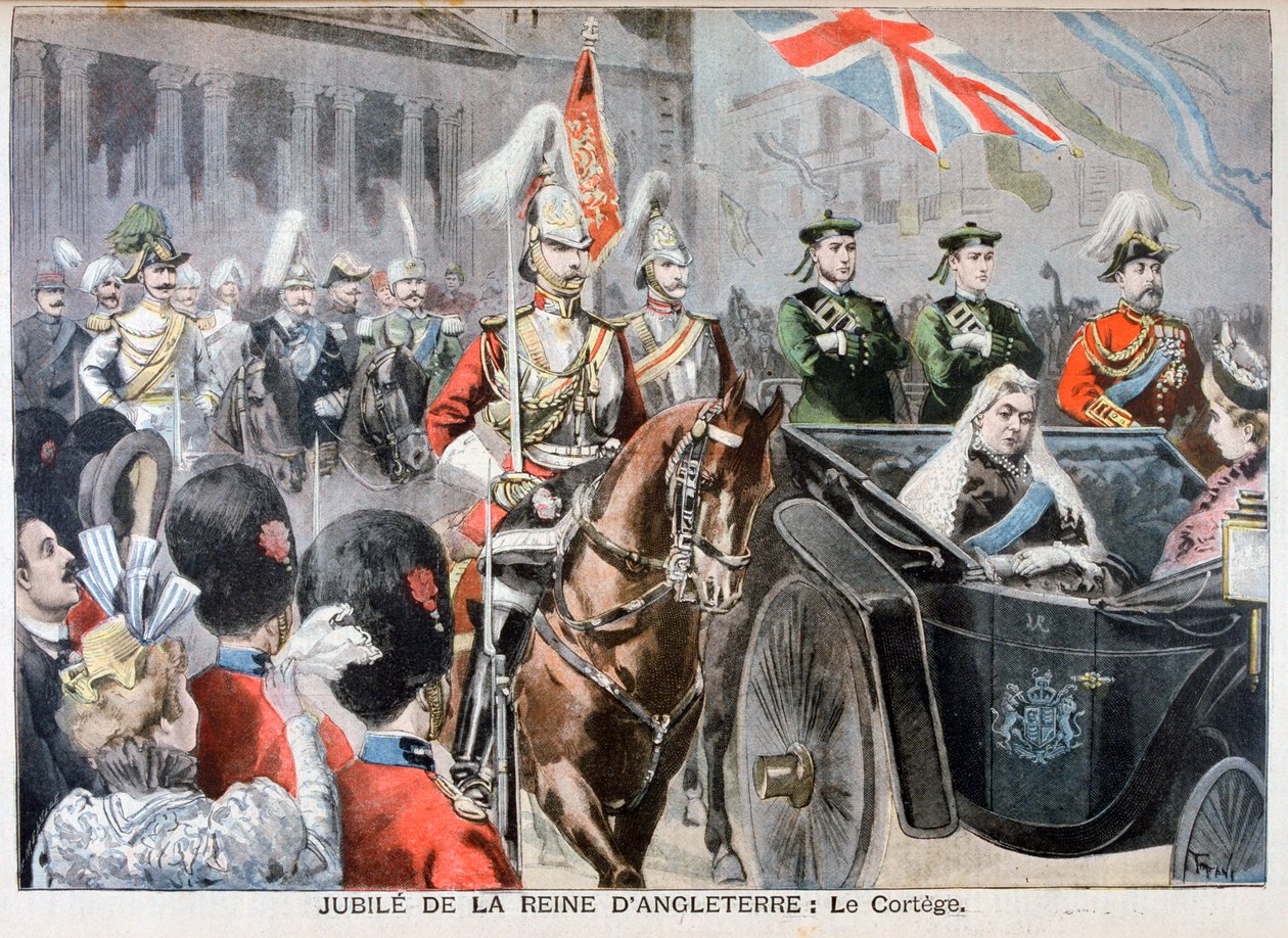 Procession, drottning Victorias diamantjubileum, 1897 av Oswaldo Tofani
