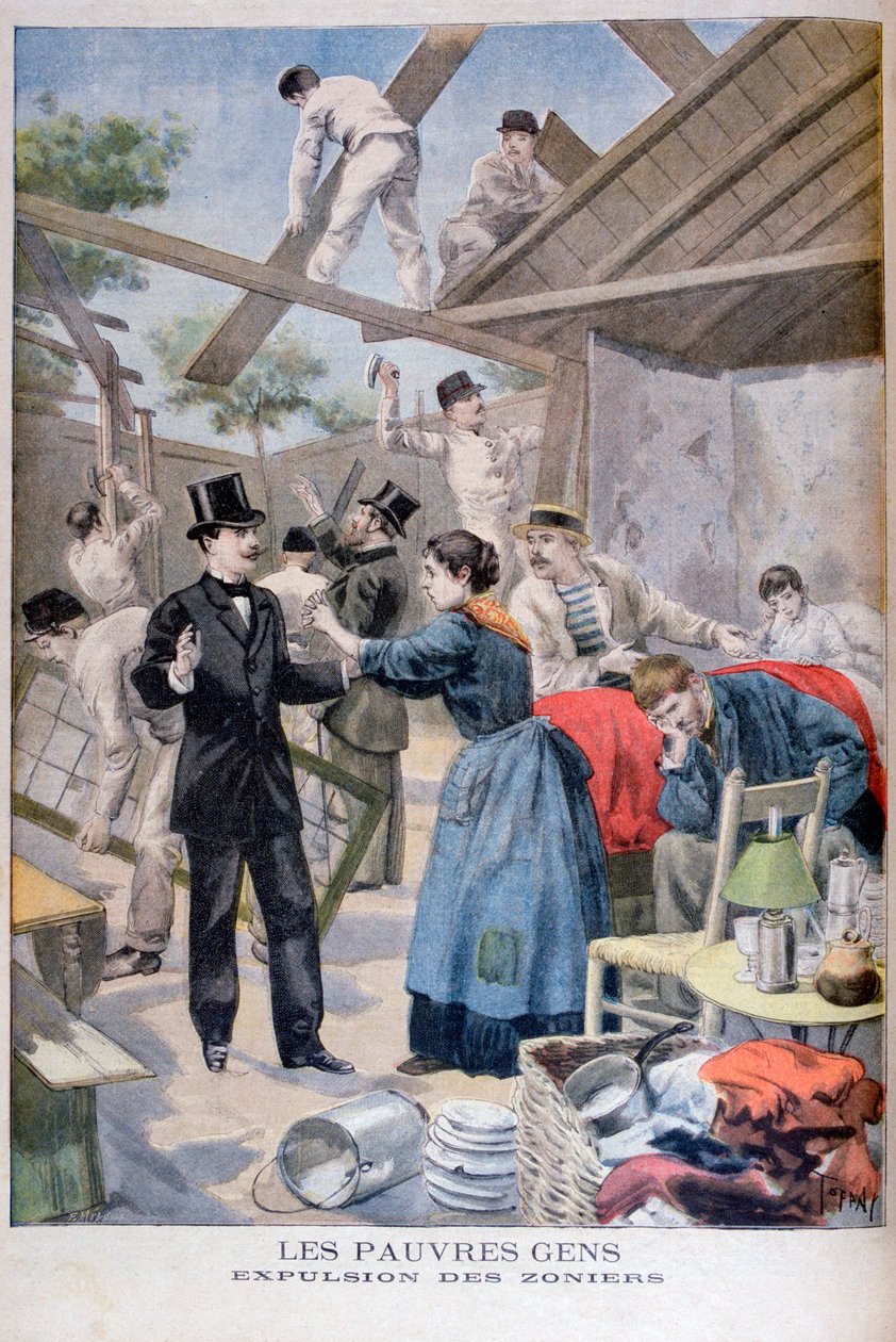 Utvisningen av de fattiga från slummen, 1895 av Oswaldo Tofani