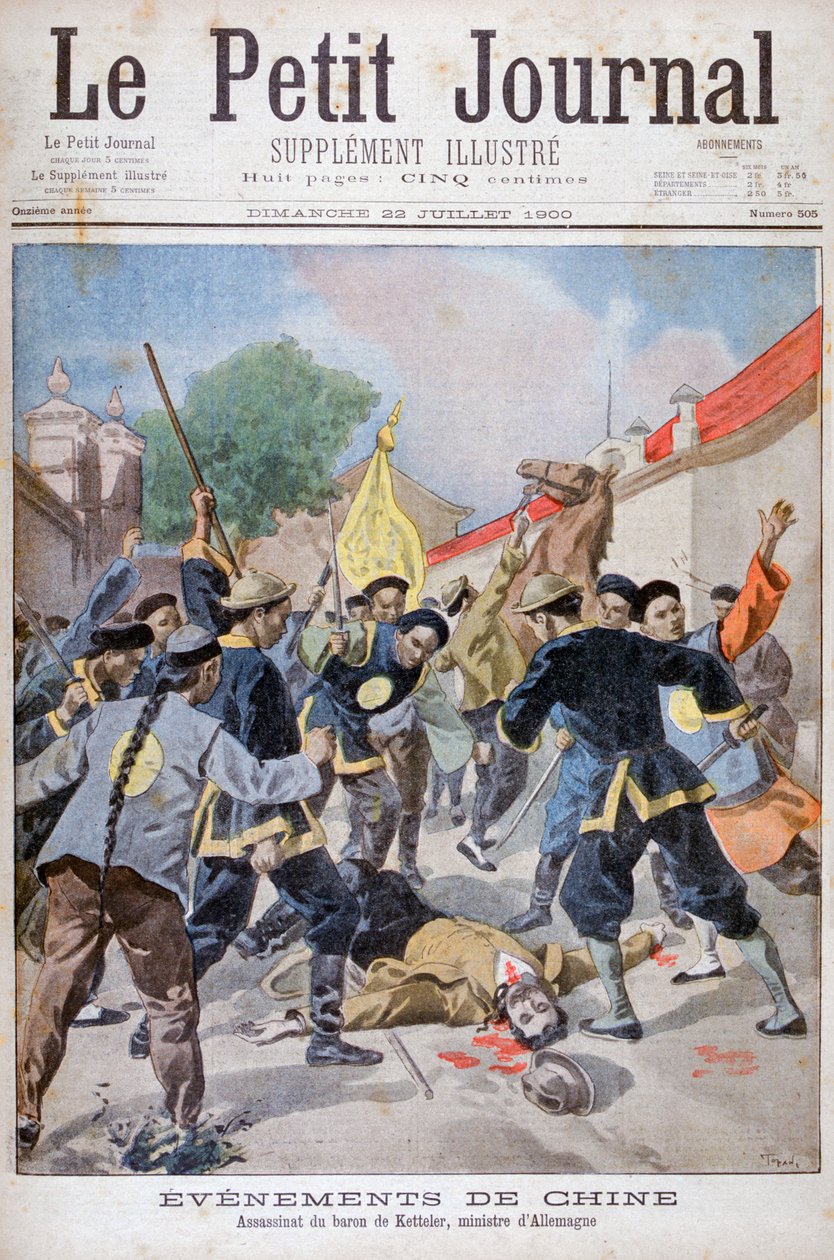 Mordet på baron Ketteler, tysk minister, Kina, 1900 av Oswaldo Tofani