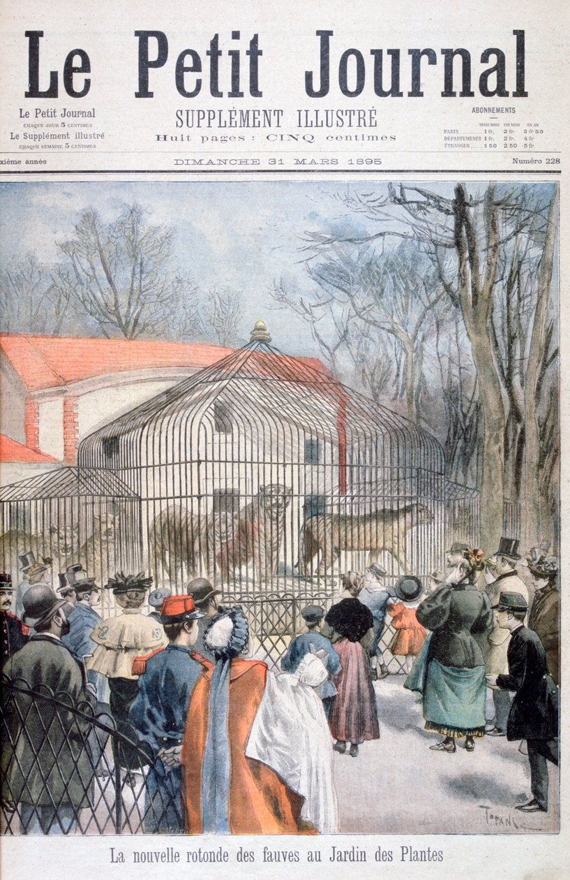 Det nya vildkatthuset vid Jardin des Plantes, Paris, 1895 av Oswaldo Tofani