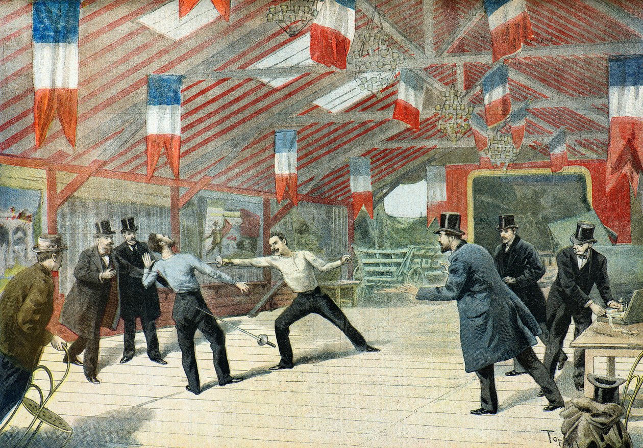 Jules Hippolyte Perchers död,1895 (Illustration) av Oswaldo Tofani