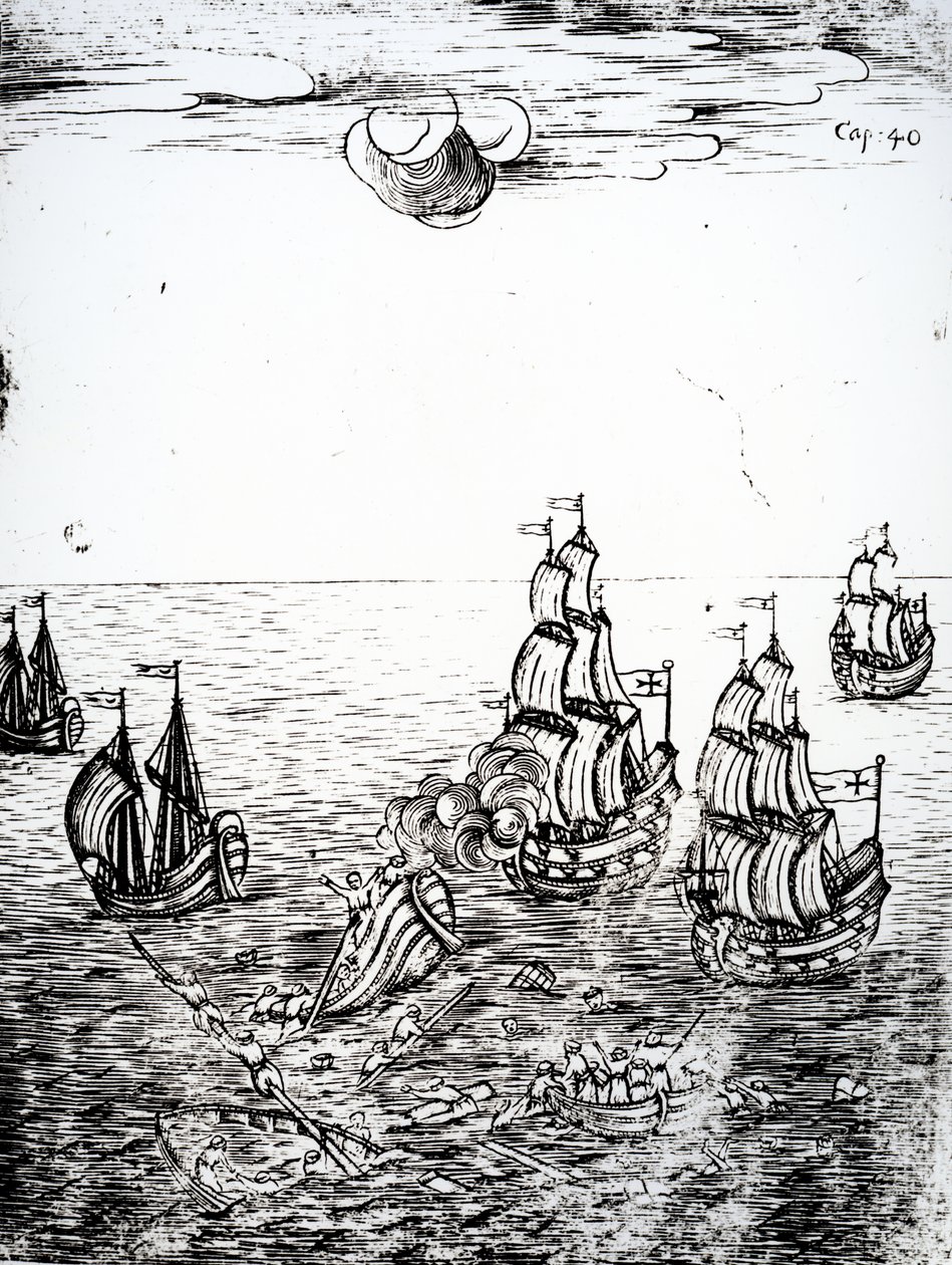 Skeppsbrott, 1694 av Othon Frederic von der Groben