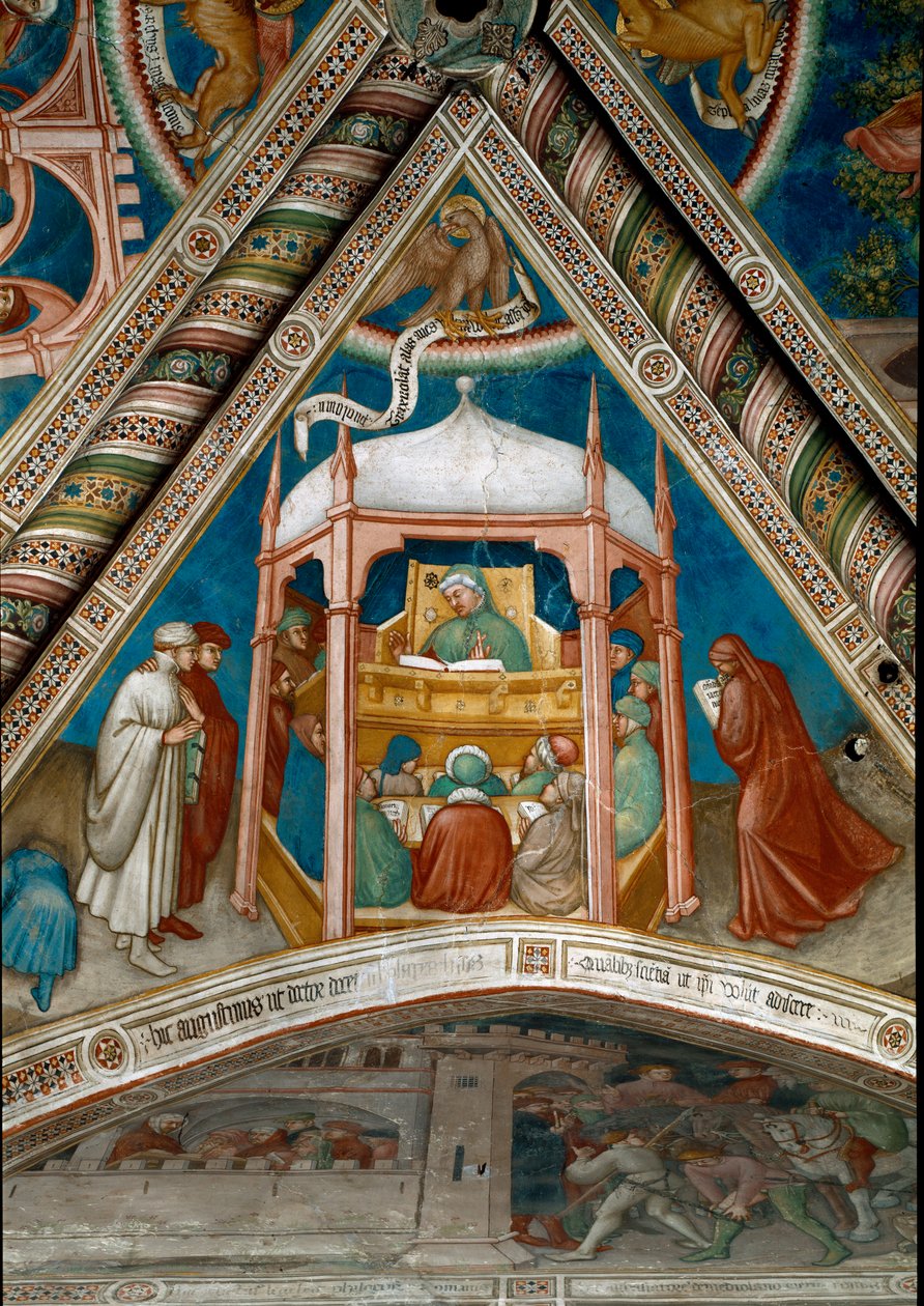 Saint Augustine undervisar i retorik i Kartago. (Fresk av Ottaviano Nelli