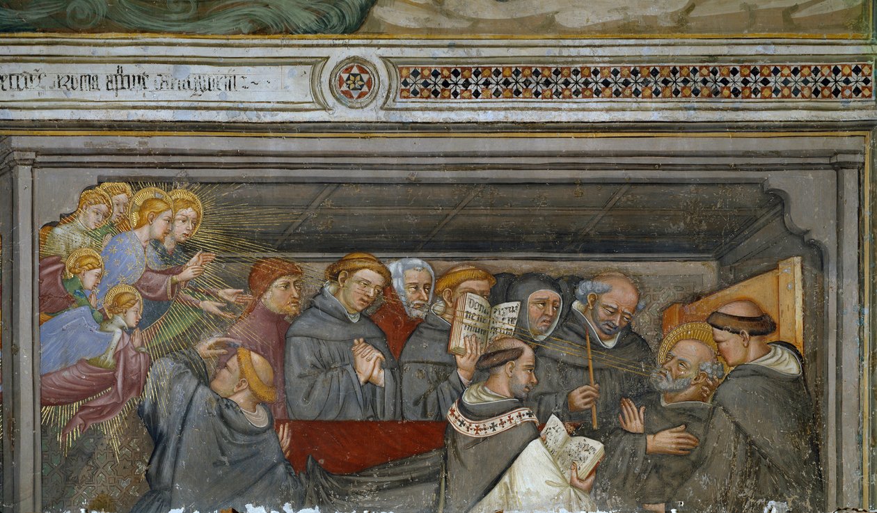 Sankt Augustinus död (fresk av Ottaviano Nelli