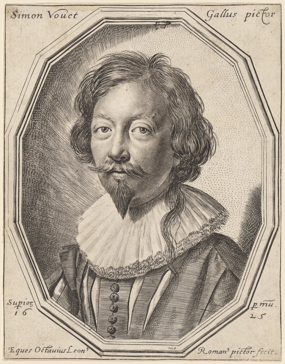 Simon Vouet av Ottavio Leoni