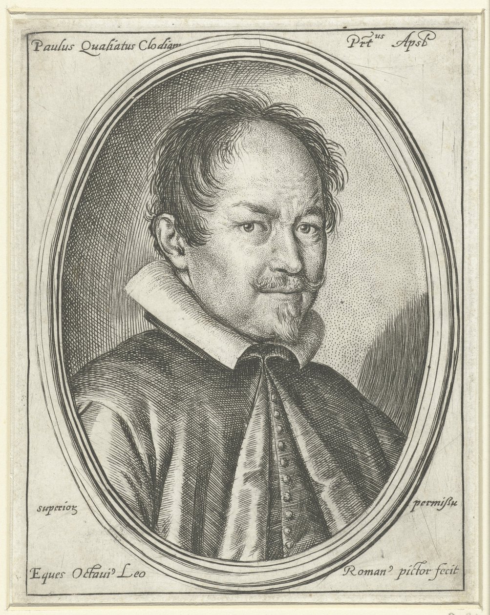 Porträtt av kompositören Paolo Quagliati ca. 1555-1628, 1623 av Ottavio Maria Leoni