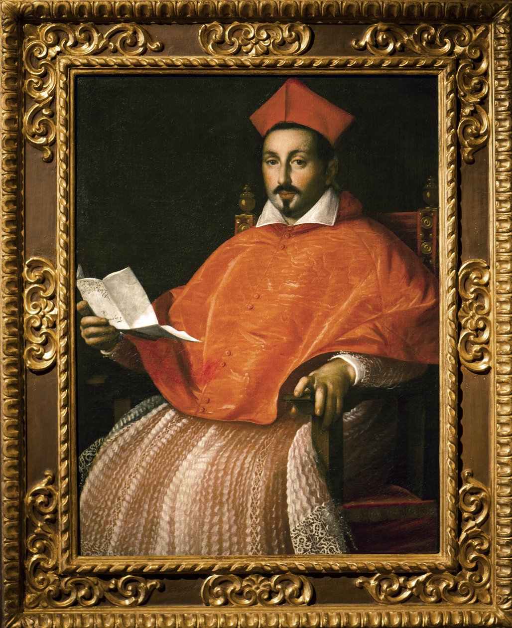 Porträtt av kardinal Scipione Borghese (Scipione Caffarelli-Borghese) (1577-1633) av Ottavio Leoni - av Ottavio Mario Leoni