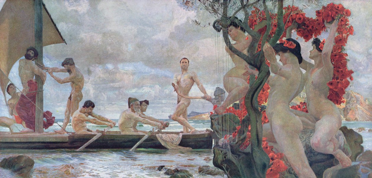 Ulysses och sirenerna, ca 1900 av Otto Greiner