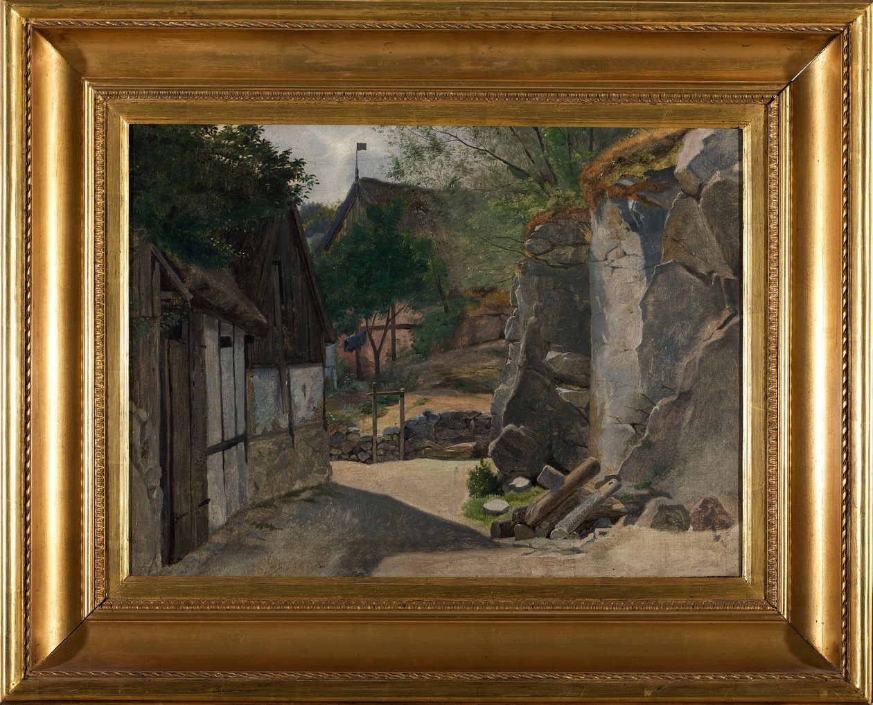 Utsikt över Gudhjem av Otto Haslund