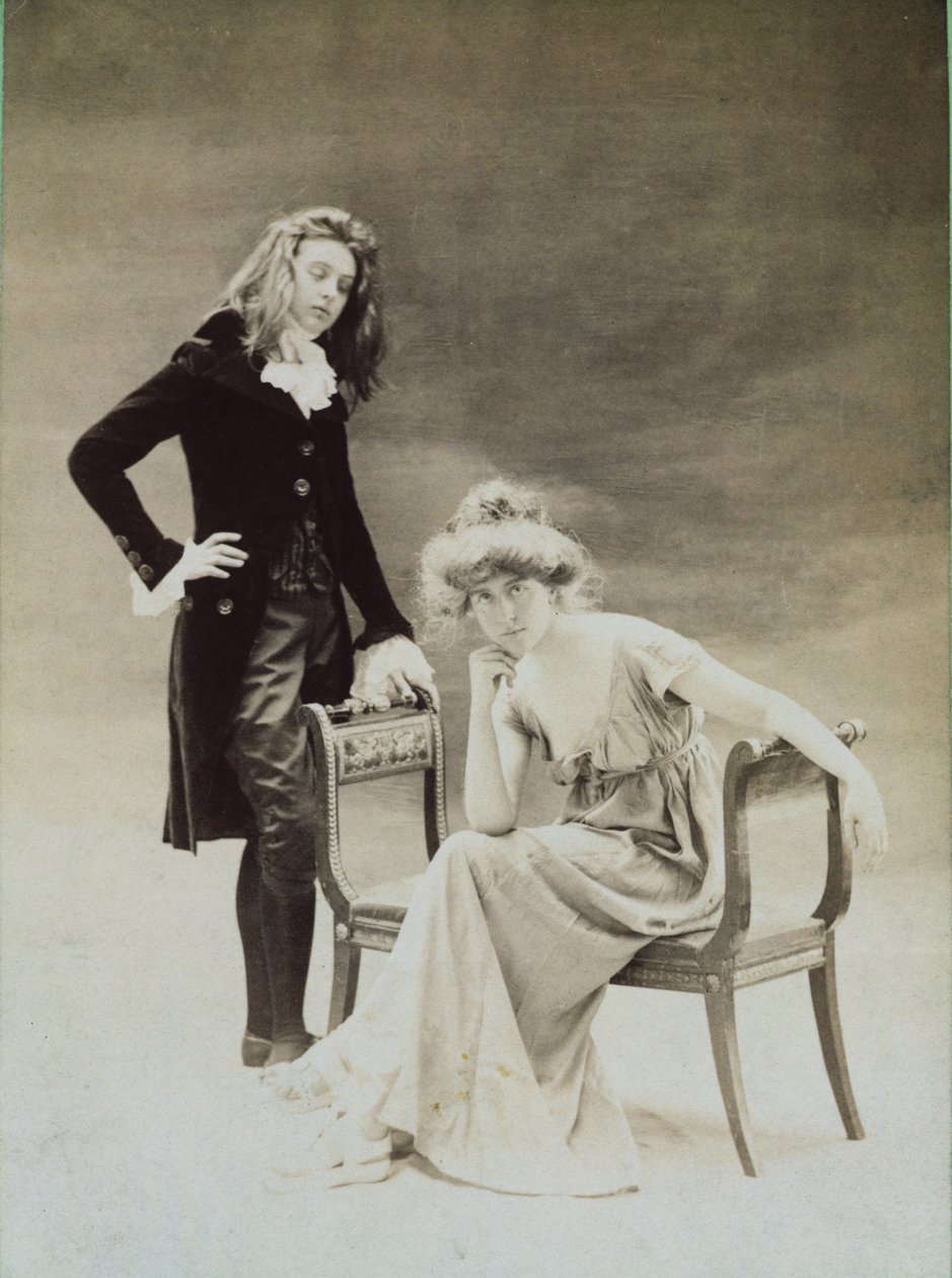 Nathalie Clifford Barney (1876-1972) och Renee Vivien (1877-1909) sent 1800-tal av Otto Studio
