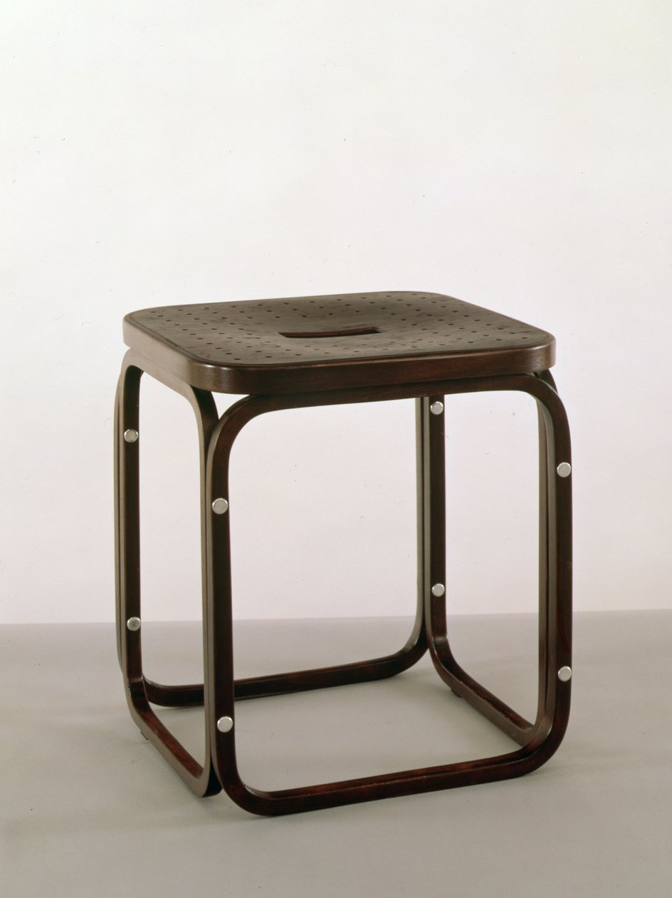 Pall, 1906 (böjd ram av bok och sits av plywood) av Otto Wagner