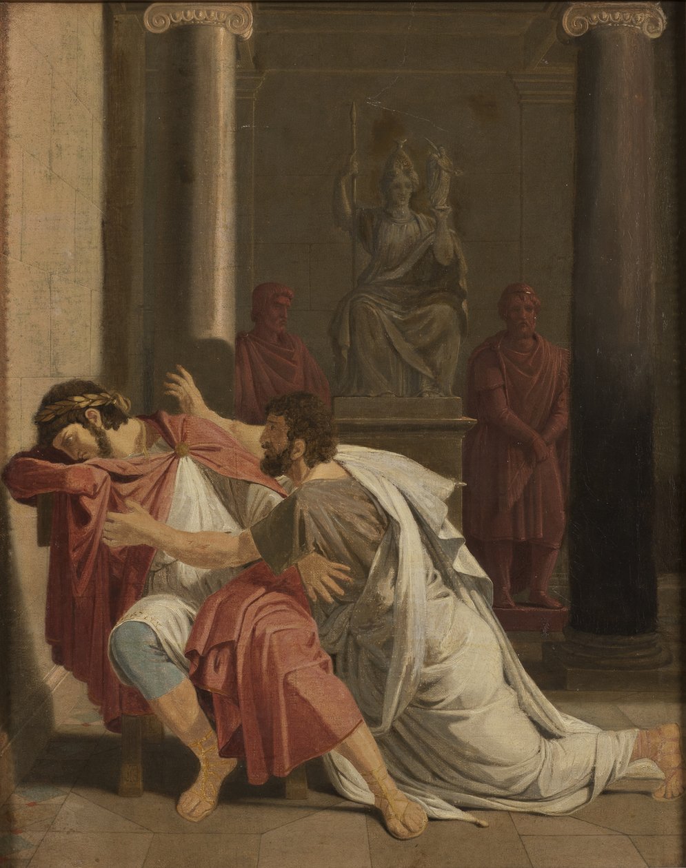 Burrhus, Neros-lärare, Prostrating själv inför sin suveräna Herre, 1816 av Otto Wallgren