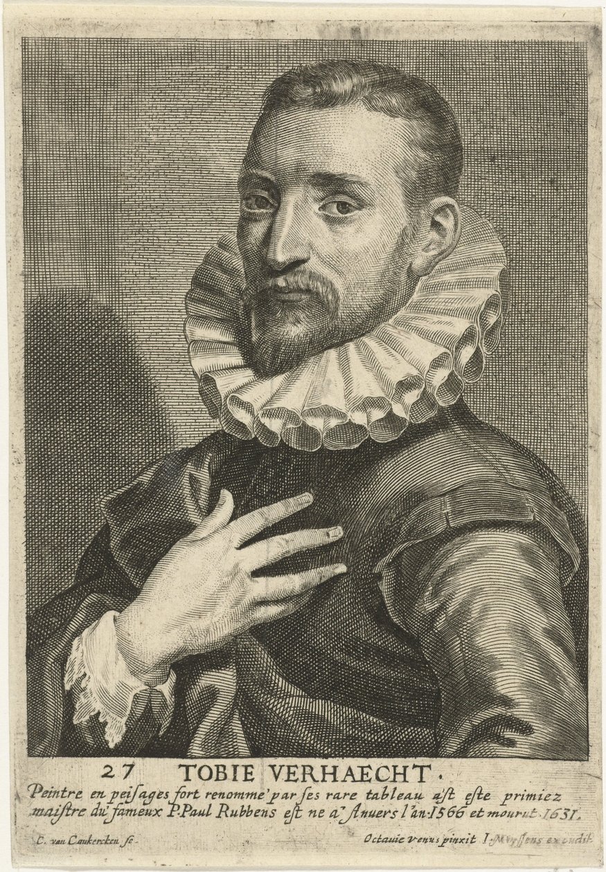 Porträtt av Tobias Verhaecht av Otto van Veen