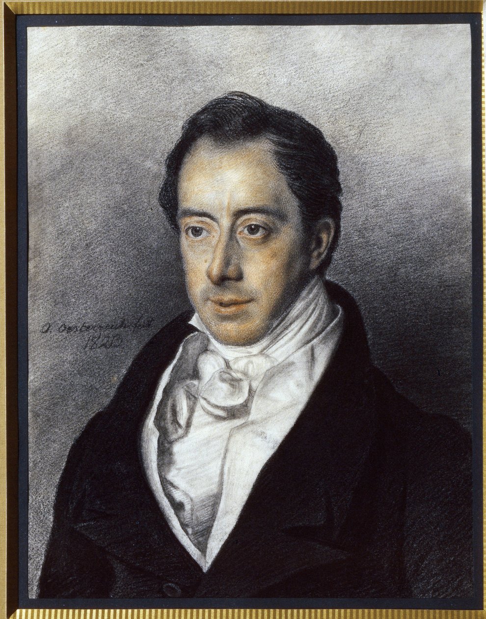 Porträtt av Nicolas Ivanovich Tourgueniev (1789-1871). (Porträtt av N.I. Turgenev). Oeuvre de Otto (Yermolay) Oesterreich (1790-1871), pastell på kartong av Otto  Oesterreich