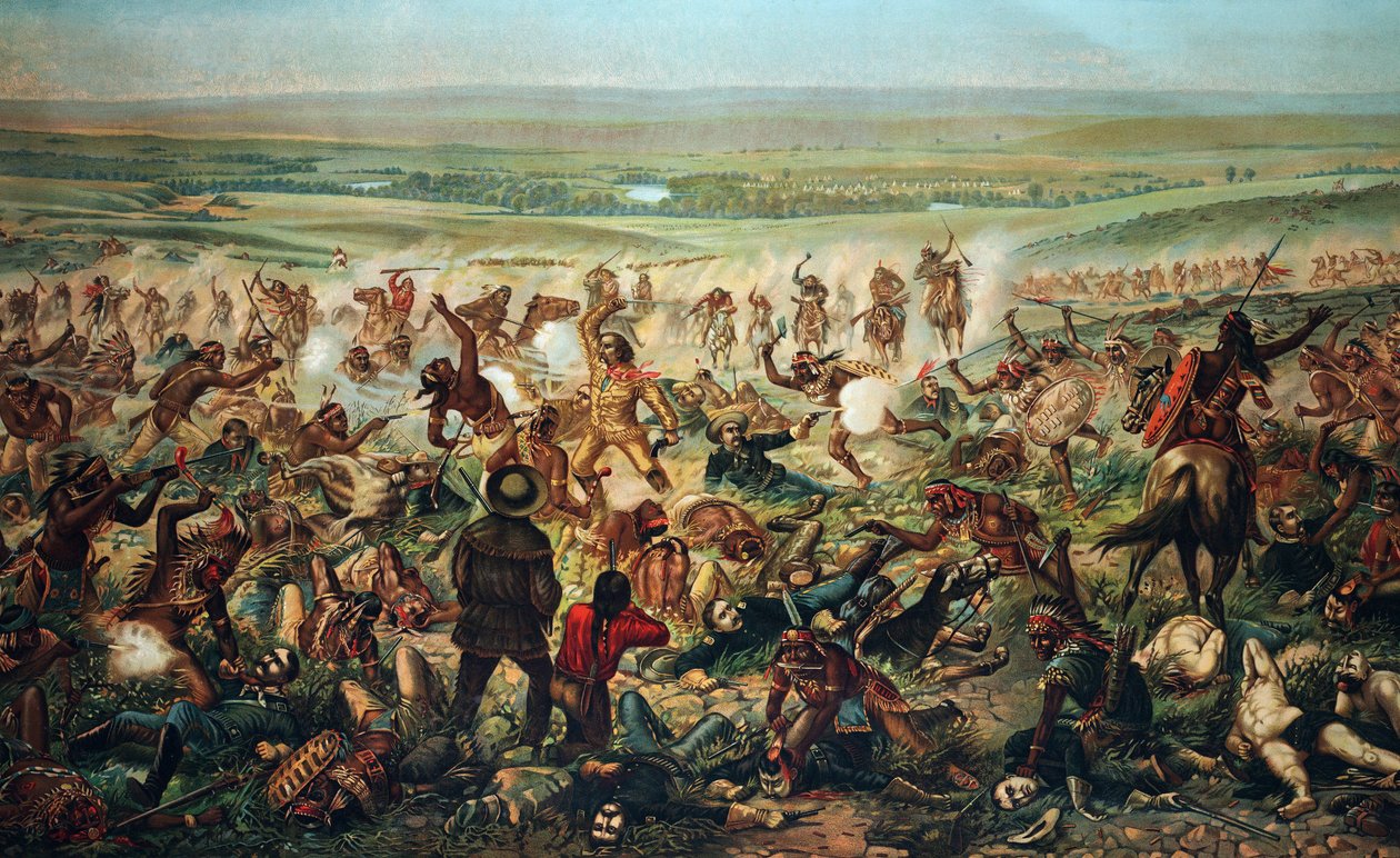 Custers sista ställning. Stora Siouxkriget 1876. av Otto Becker