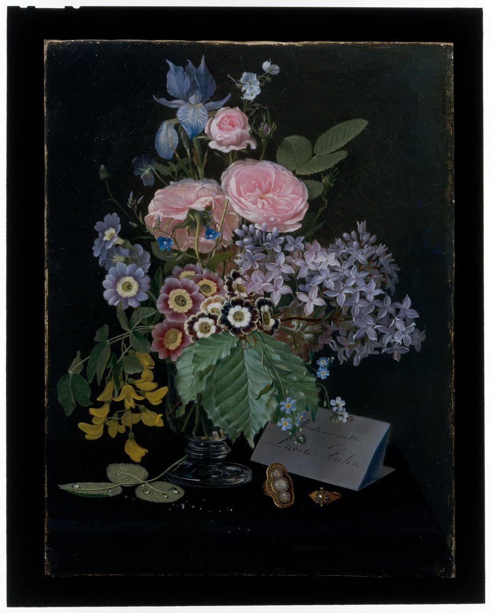 Ett stilleben av blommor i en glasvas av Otto Didrik Ottesen
