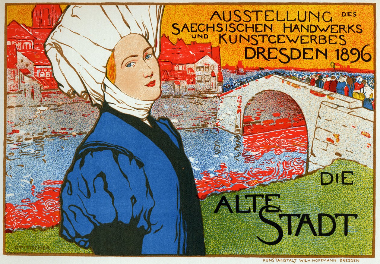 Industrimässan i Dresden i Tyskland av Otto Fischer