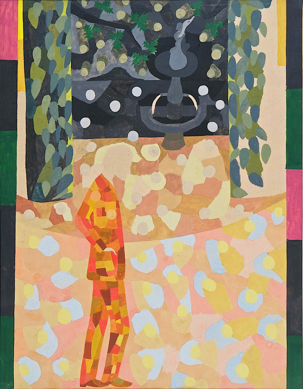 Man framför en fontän, 1911-1942. av Otto Freundlich