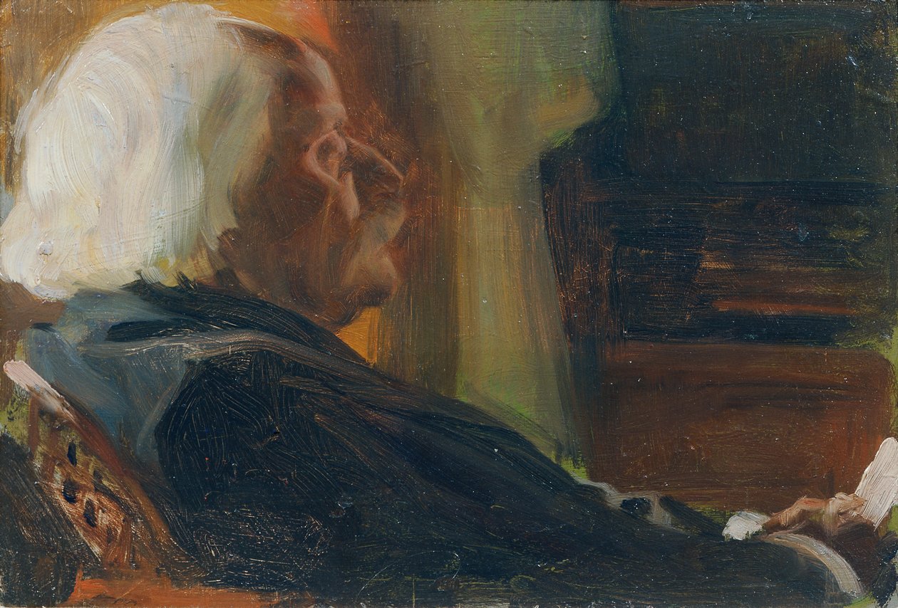 Porträtt av kompositören Karl Goldmark 1830-1915, 1905. av Otto Friedrich