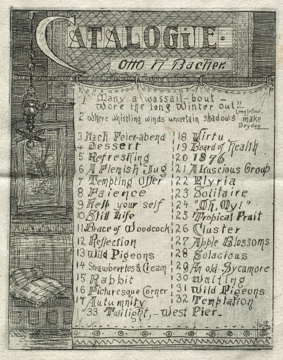 Katalog, 1878. av Otto H. Bacher