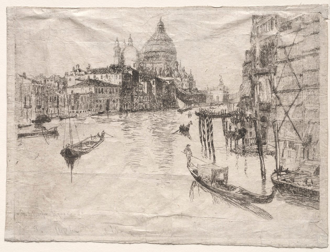 Ingången till Canal Grande, Venedig, 1880. av Otto H. Bacher