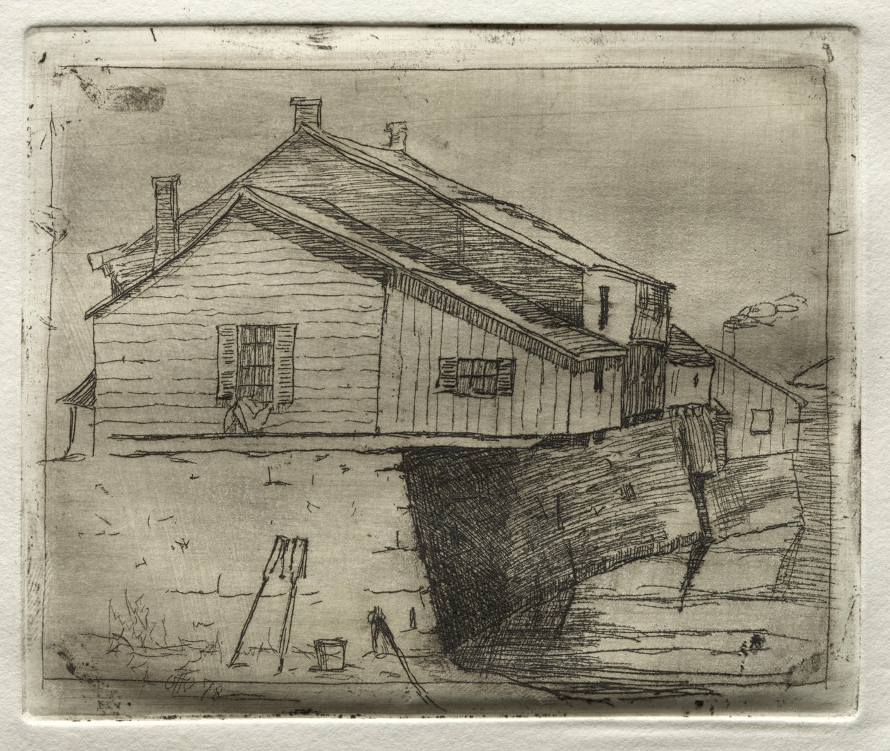 Hus över vattnet, 1878. av Otto H. Bacher