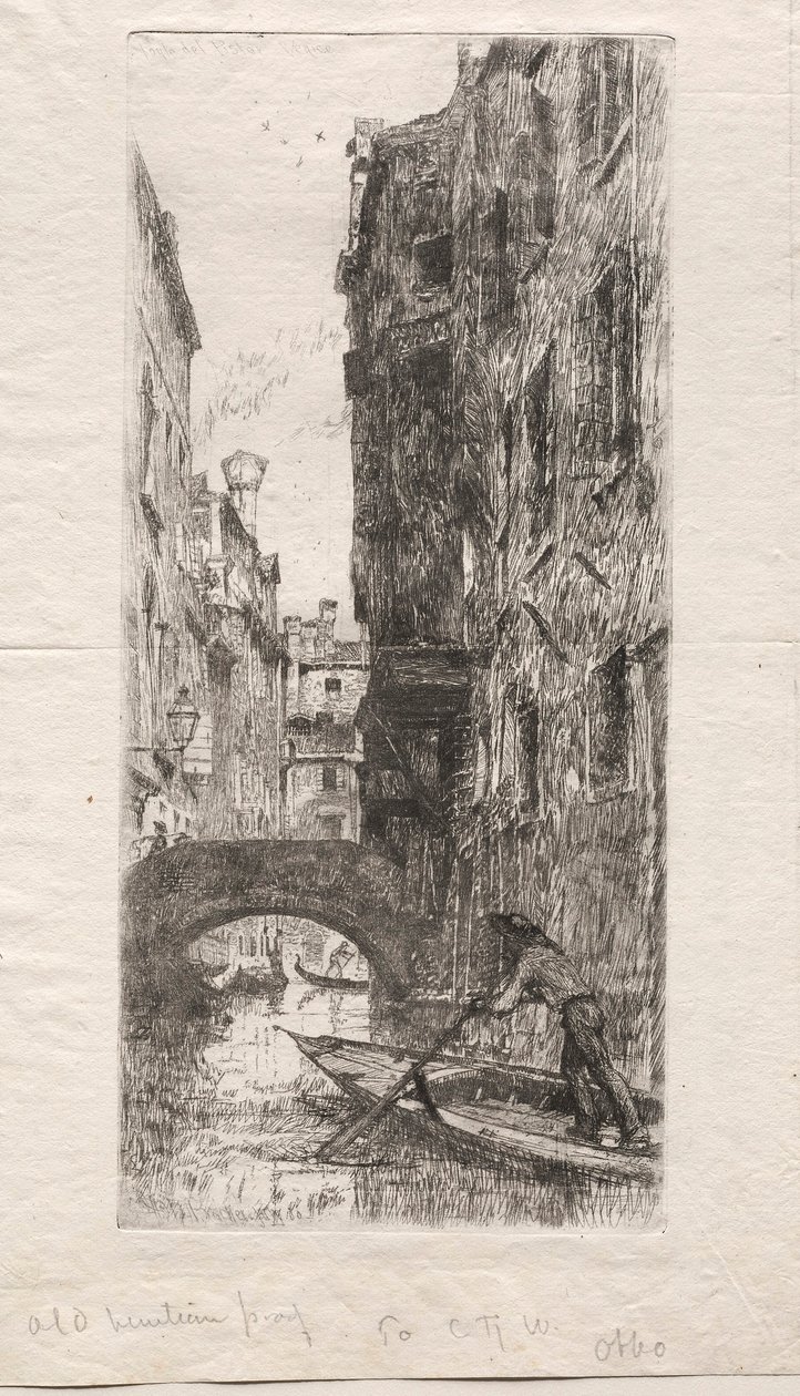 Ponte del Pistor, Venedig, 1880 av Otto H. Bacher