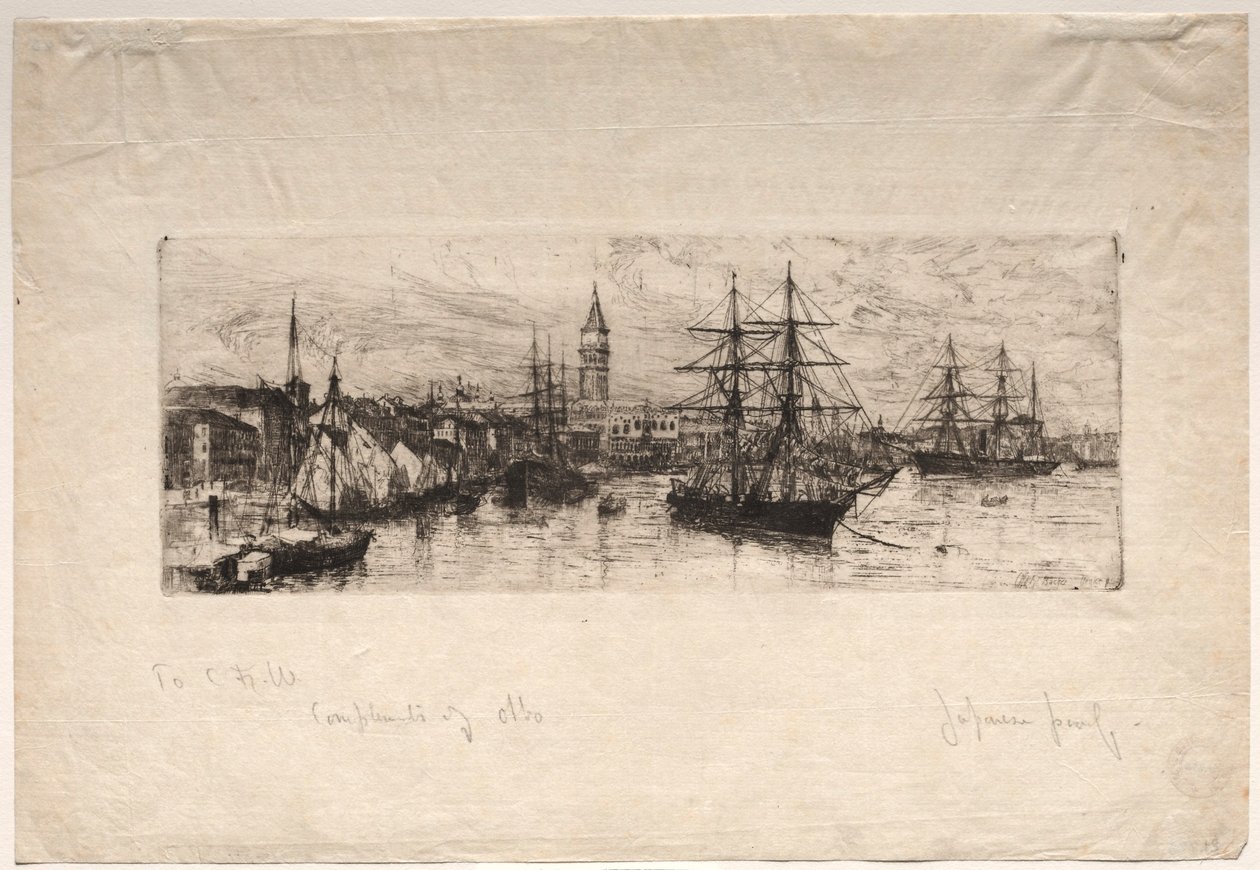 Sjöfarten och hertigpalatset, 1880. av Otto H. Bacher