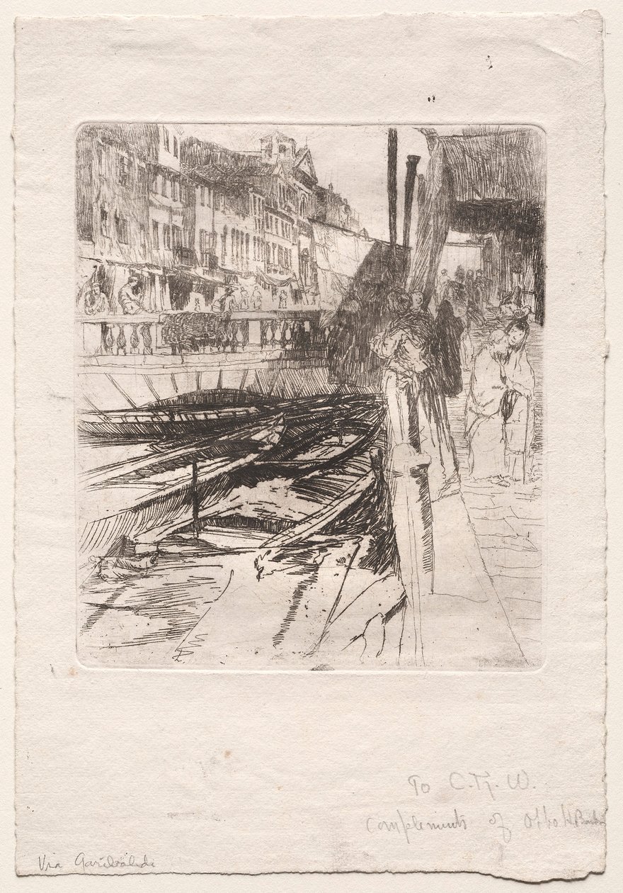 Via Garibaldi, sent 1800-tidigt 1900-tal. av Otto H. Bacher