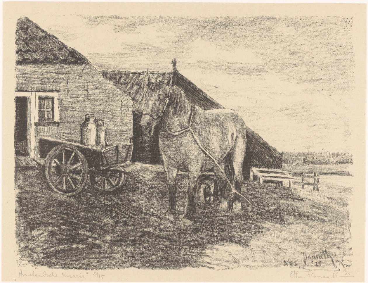 Amelandssto (originaltitel på objektet) av Otto Hanrath (signed by artist)