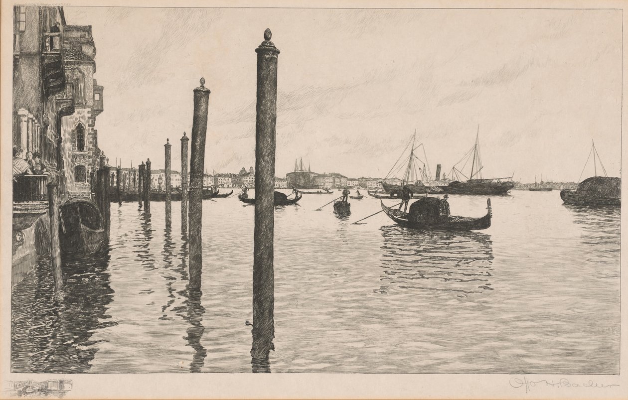 Canal Grande, Venedig av Otto Henry Bacher